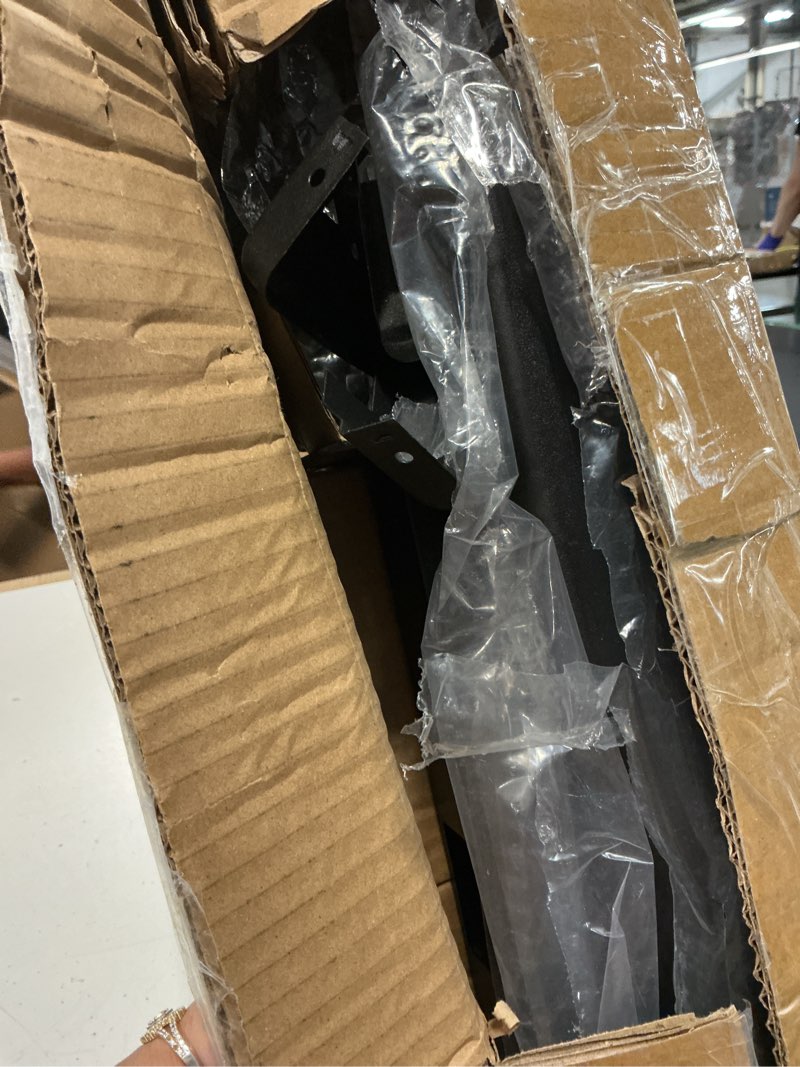 Condition photo showing Good Condition for hand rails for outdoor steps?stair handrail & indoor stair railing kit?railings for outdoor steps for fence & outdoor steps (1, black-with balusters, 4 step) black-with balusters 4 step 1