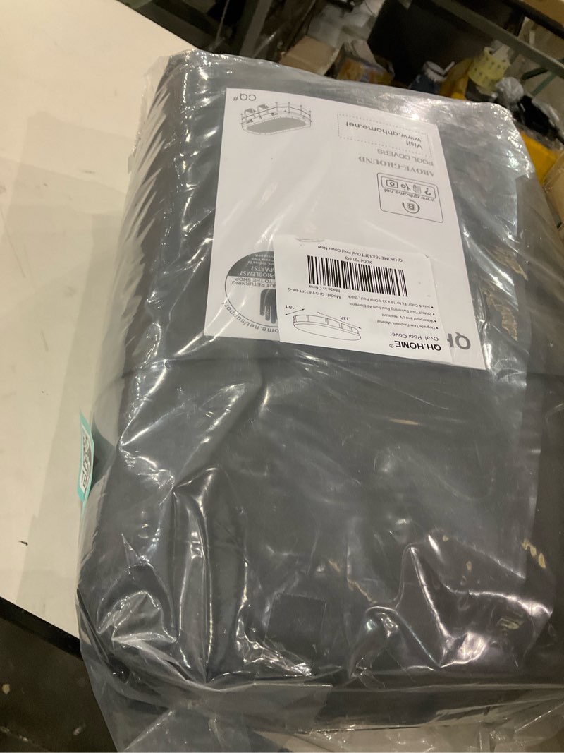 Condition photo showing New/Like New for QH.HOME 16x32 Ft Oval Pool Cover for Steel Wall Oval Pool, [Excellent Windproof ] with Adjustable Buckle Straps & Drawstring Hem. [Durable, Tear Resistant] 16x32FT-(Steel Wall Oval Pool)