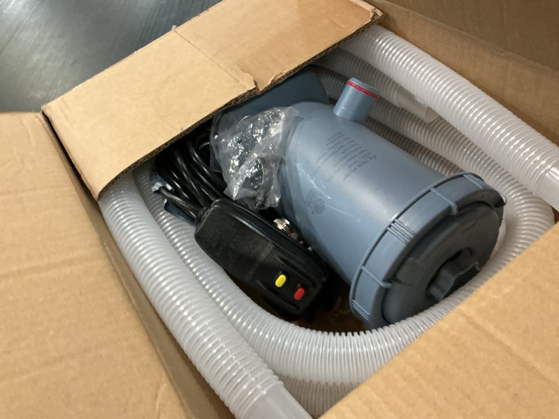 Condition photo showing Good Condition for kimfilter pro series 1000 gph above ground pool filter pump, powerful pool cartridge filter pump, water circulation and filtration system -improved water clean & clarity, pools pumps above ground-gray