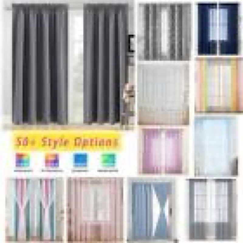 assorted window panels  (diferents style, size and colors) pack of 4 