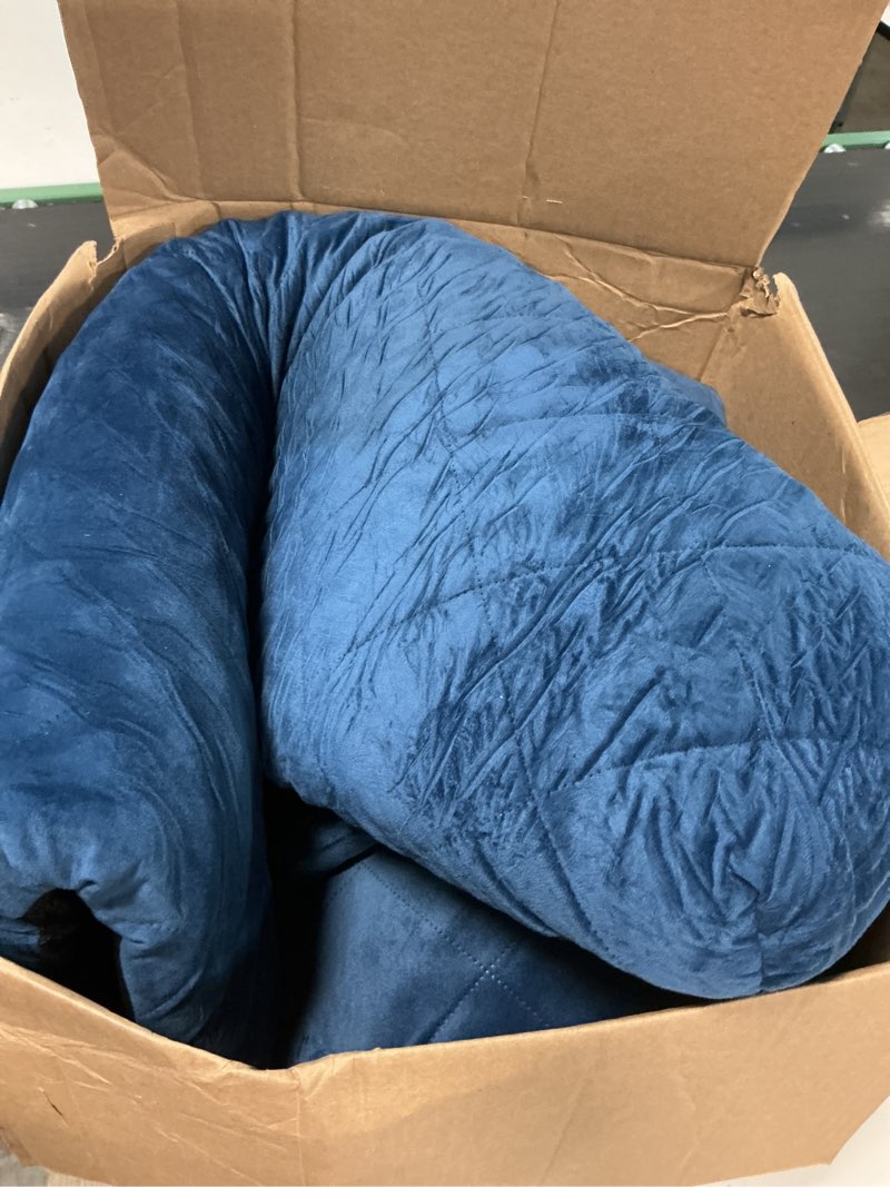 Condition photo showing As Is for Orthopedic XL Dog Bed Mat for Extra Large Dogs, Waterproof Dog Crate Bed with Removable Cover, Washable Pet Bed for Crate, 41"x28" Navy 41"L x 28"W x 3"Th