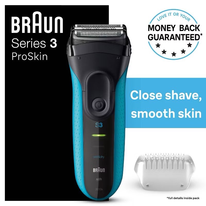 Braun Men's Series 3 ProSkin Electric Razor Shaver with Protective Cap - 3010s