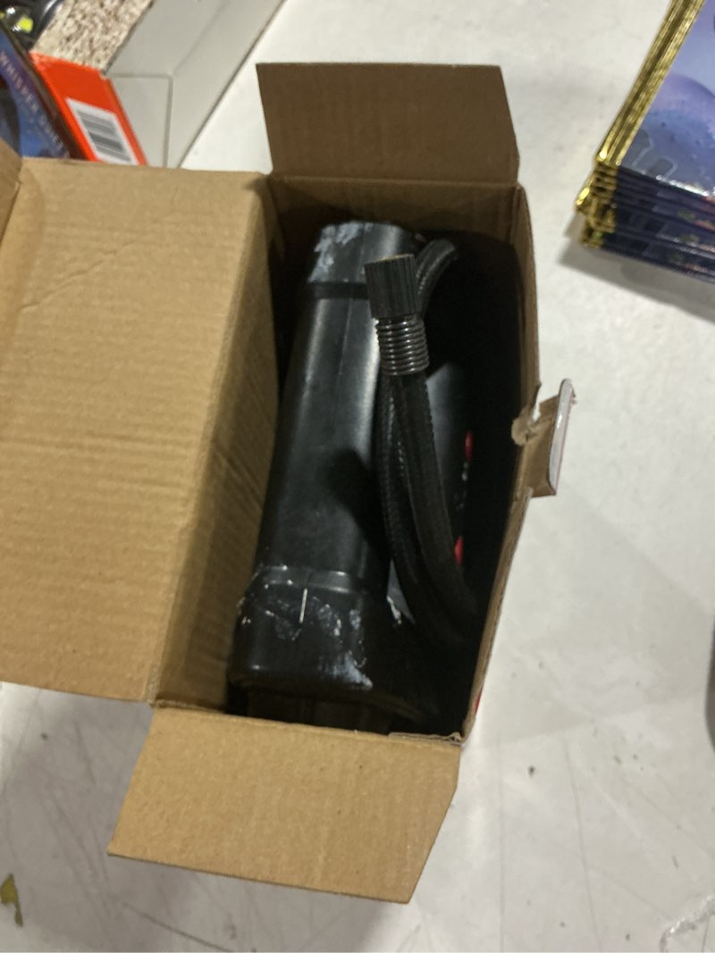Condition photo showing As Is for hyper tough dc12v standard tire inflator & tire pump