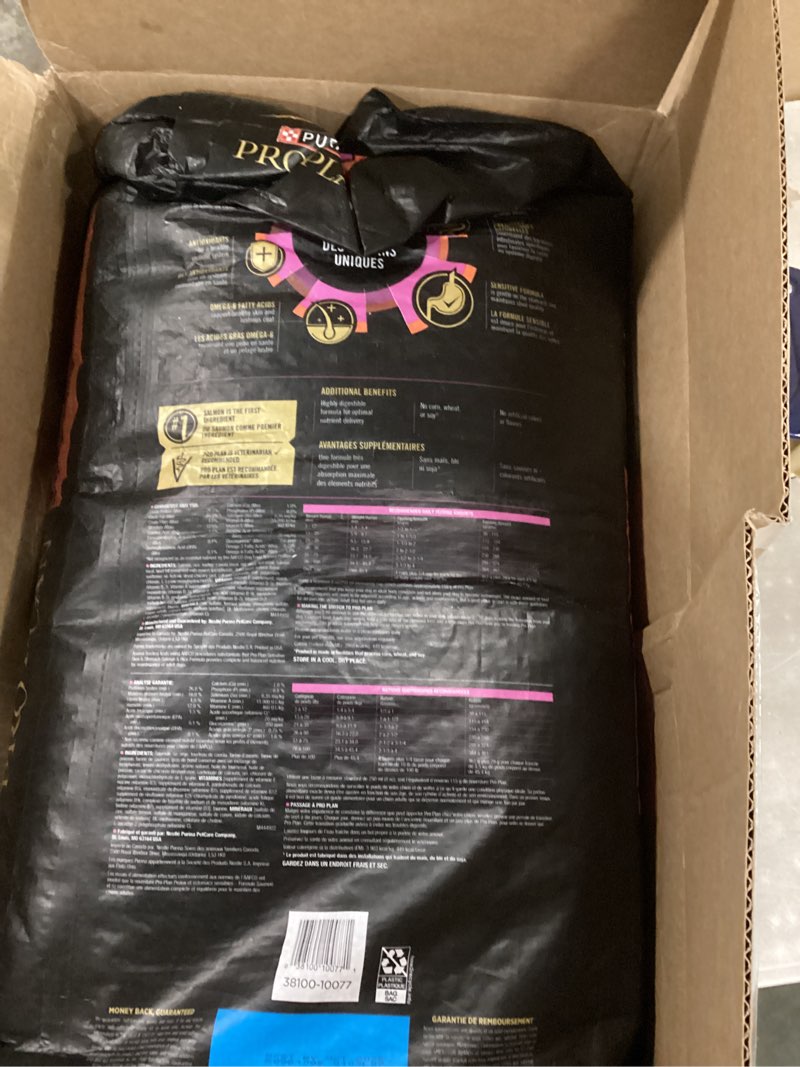 Condition photo showing New/Like New for purina pro plan sensitive skin and stomach dog food salmon and rice formula - 40 lb. bag
