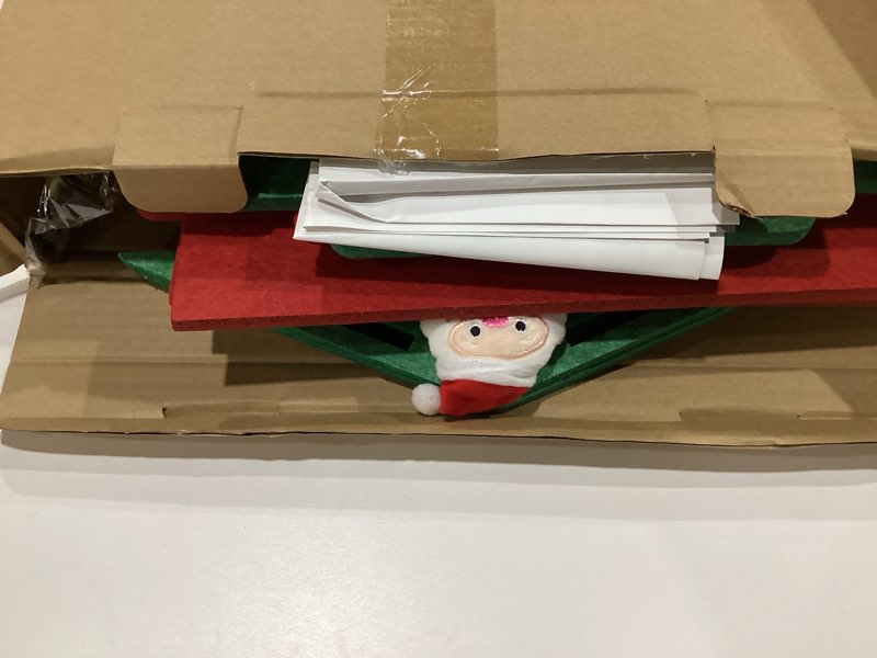 Condition photo showing New/Like New for KAQJW Christmas Detachable Felt Cat Bed Condo Shelter House for Indoor Use - Easy to Assemble, Durable and Warm Funnest - Cozy Shelter with Built-in Scratching Board and Bonus Cat Toys XMAS-HOUSE