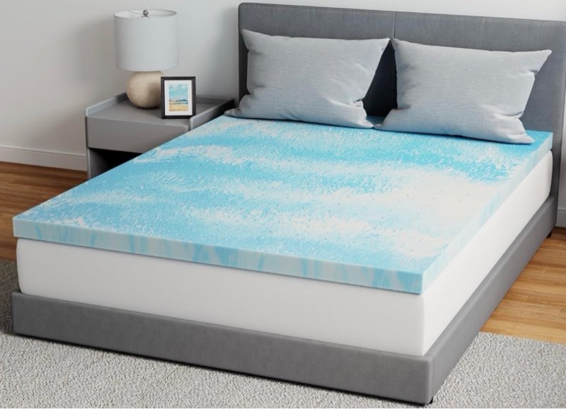 Novilla Memory Foam Mattress Topper Twin - 2 Inch Cooling Gel Infused Memory Foam | Slow-Rebound Pre