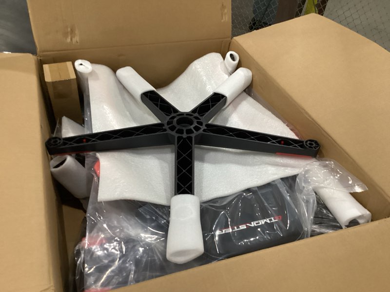 Condition photo showing New/Like New for racing style video gaming chair, reclining ergonomic leather office computer game chair, swivel gaming chairs, in red