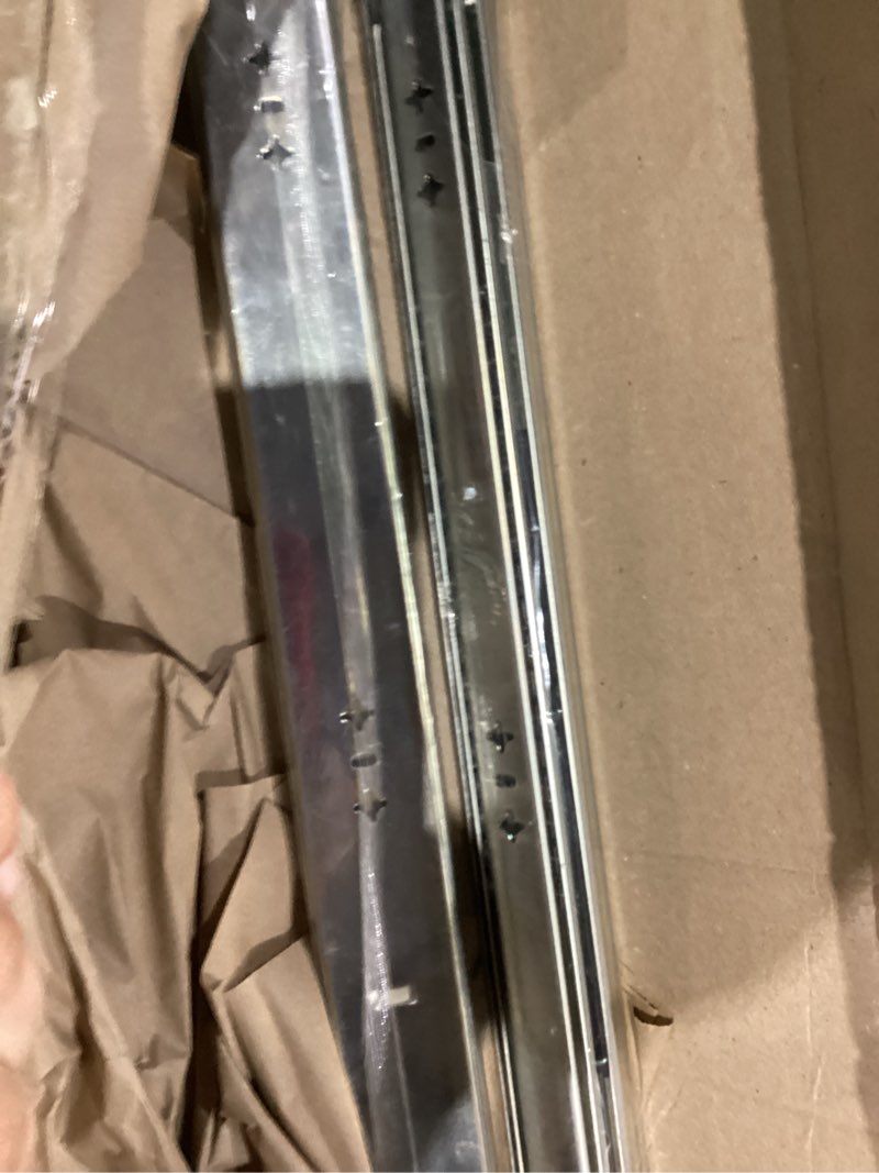 Condition photo showing Good Condition for 1 Pair Heavy Duty Drawer Slides Full Extension Side Mount 20 22 30 32 34 36 38 40 Inch Metal Rails Track Guide Glides Runners 260lbs (Without Lock, 22inch) Without lock 22inch
