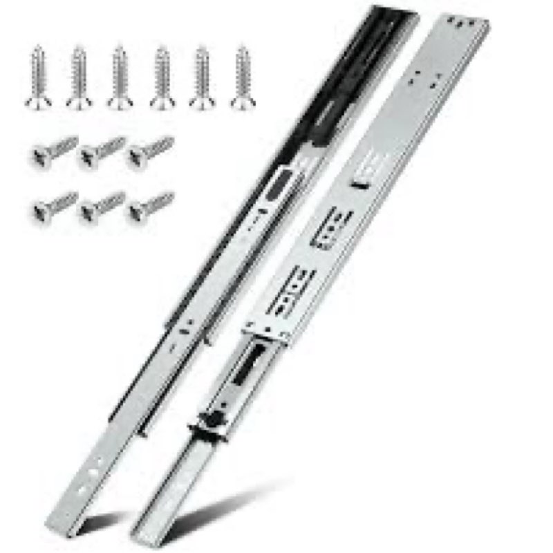 1 Pair | Soft Close Drawer Slides 22 inch, HBL’ Heavy Duty Cabinet Drawer Slides Replacement - Ball 