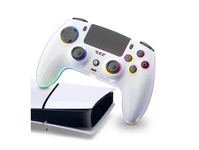 wireless controller compatible with ps-5/pro/pc/mac/ios/android10/steam deck, gamepad with 7 colors 
