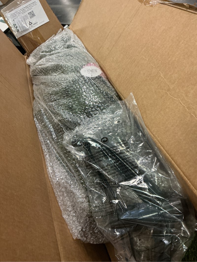 Condition photo showing New/Like New for National Tree Company 4.5 ft Pre-Lit North Valley Spruce Artificial Christmas Tree, 200 Clear Lights, 398 Tips, Includes Stand, Green 4ft 6in