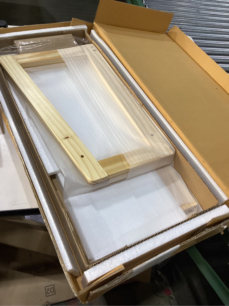 Condition photo showing Good Condition for 100% Solid Wood Microwave Oven Countertop Rack with Hooks - Natural/White