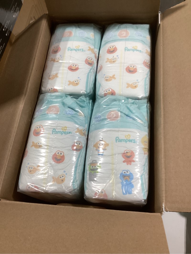 Condition photo showing New/Like New for Pampers Diapers - Baby Dry - Size 2, 112 Count, Absorbent Disposable Infant Diaper (Packaging May Vary) Size 2 112