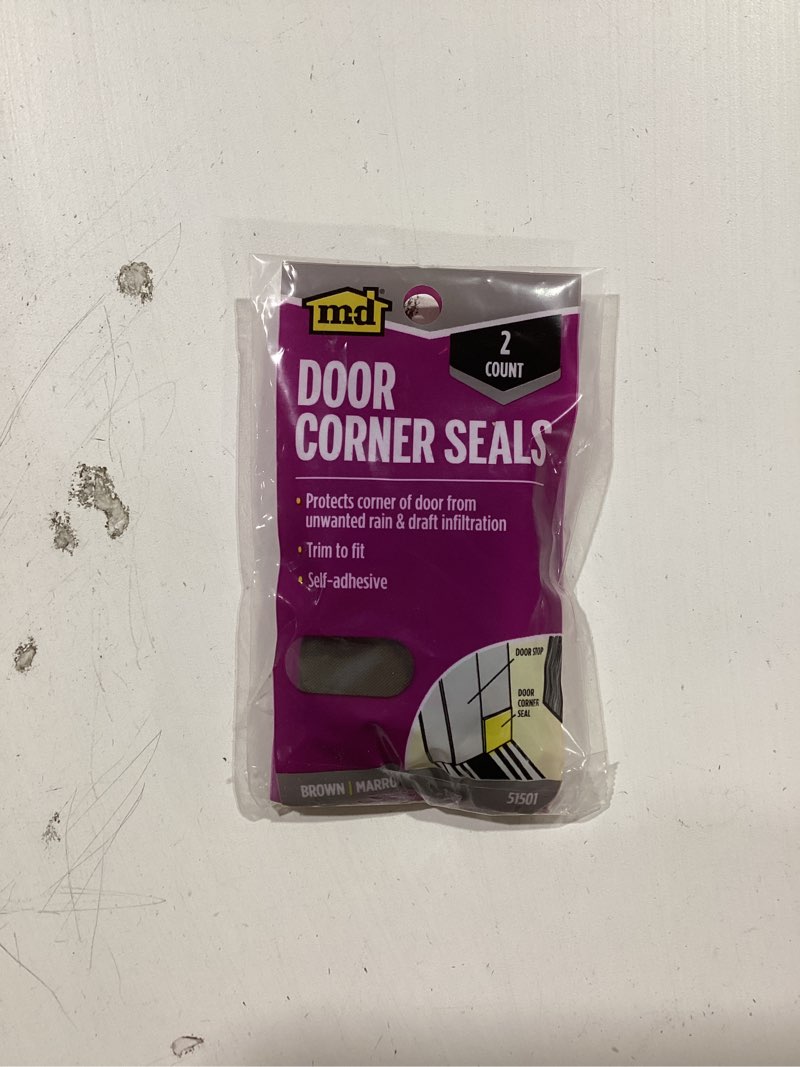 Condition photo showing As Is for M-D 1-3/4-in x 1-1/4-in x 1/8-in Brown Vinyl/Foam Door Weatherstrip 2 -Pack