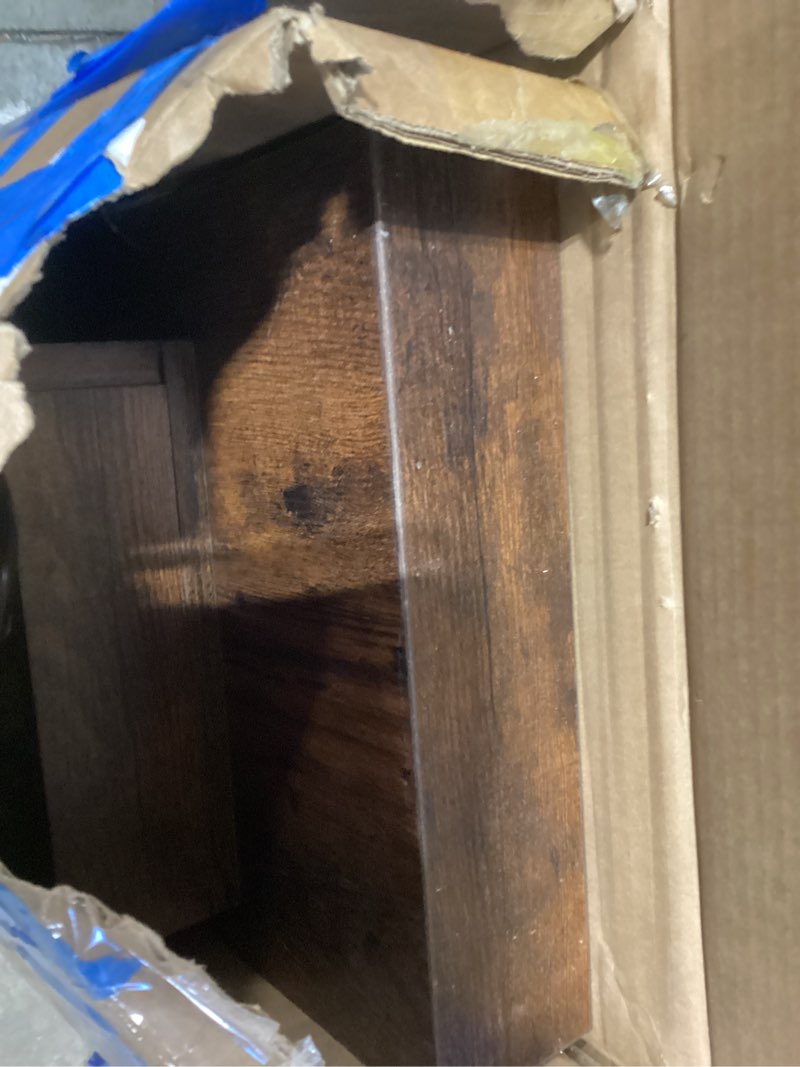 Condition photo showing Good Condition for fun memories floating shelves - 2 pack 12 inch deep rustic wooden wall shelves - extra deeper & thicker wall mounted storage shelf for living room, kitchen, farmhouse - 24" w x 12" d x 1.5" h - brown rustic brown 24"w x 12"d - 2p