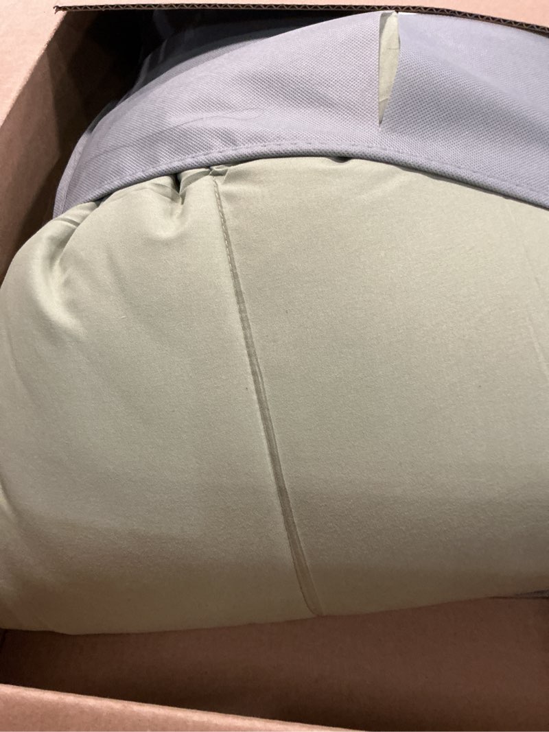 Condition photo showing Good Condition for bare home comforter set - full size - ultra-soft - goose down alternative - premium 1800 series - all season warmth (full, sage) full 25 - sage