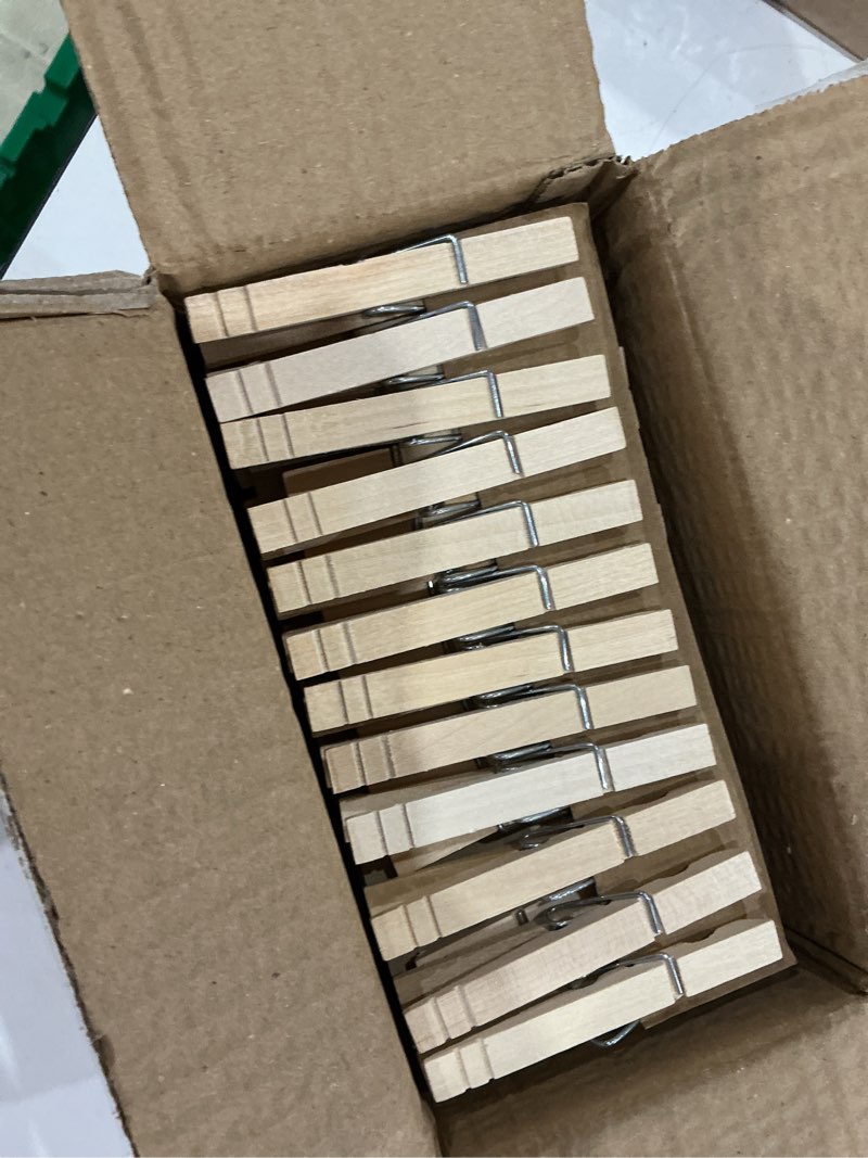 Condition photo showing Good Condition for clothes pins wood for hanging clothes,3.5 inch?100pcs? heavy duty wooden clothespins,clothes pins for craft,wooden clips for pictures. | rust resistant 100 pcs