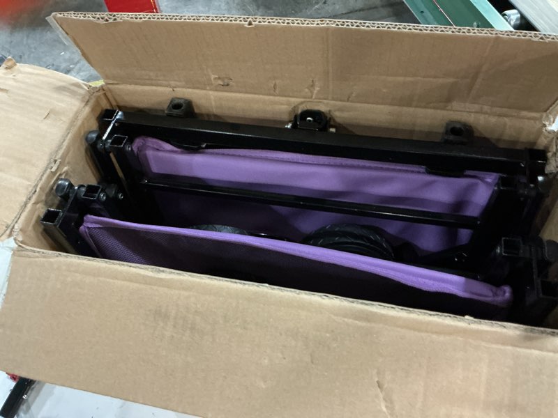 Condition photo showing Good Condition for sunnyfeel lightweight folding wagon cart, 350lbs portable wagon carts foldable for shopping camping garden beach, purple