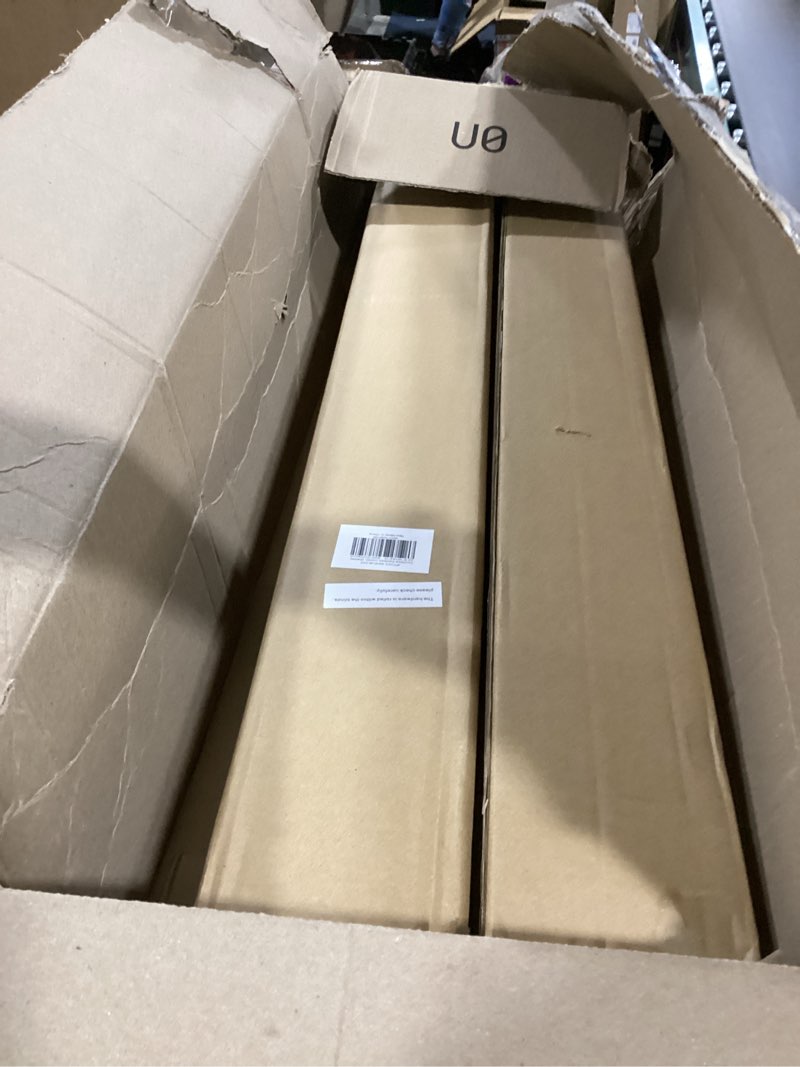 Condition photo showing As Is for LazBlinds Cordless Bamboo Roman Shades, Privacy Blinds for Interior Windows, Room Darkening Roll Up 