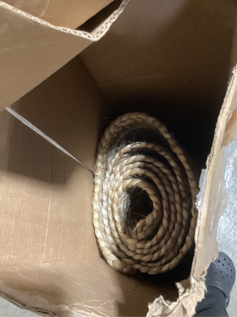 Condition photo showing Good Condition for nuloom rikki coastal braided jute runner rug, 2' 6" x 10', off-white off white 2'6" x 10' (runner)