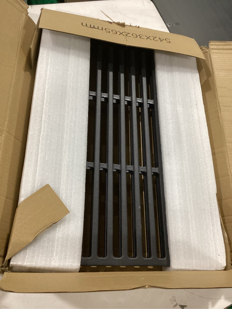 Condition photo showing New/Like New for leship 19.5 inch cooking grates replace for weber 7524, 7528, weber genesis 300 series genesis e310 e320 e330 s310 s320 s330 ep310 ep320 ep330 grills, cast iron grill grates (19.5" x 12.9" each) 19.5" x 12.9" for genesis 300 serise