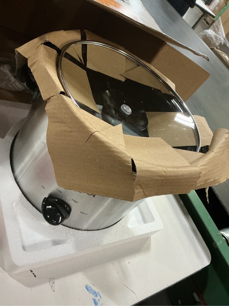 Condition photo showing Good Condition for Crock-Pot Small 3 Quart Round Manual Slow Cooker, Stainless Steel and Black (SCR300-SS)