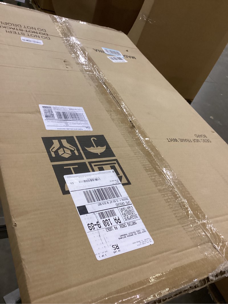 Condition photo showing As Is for 4 THOUGHT Whiteboard Calendar 36" x 24" Magnetic Dry Erase Board Wood Frame Wall-Mounted Monthly Planner White Board Decorative Notice Board for Office School Home, White Vintage Vintage White-calendar 36" x 24"