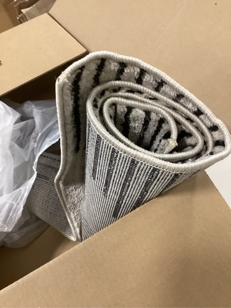 Condition photo showing Good Condition for Rugshop Bohemian Stripe Stain Resistant High Traffic Living Room Kitchen Bedroom Dining Home Office Area Rug 2' 7" x 4' Cream Cream 2'7" x 4' (Rectangular)