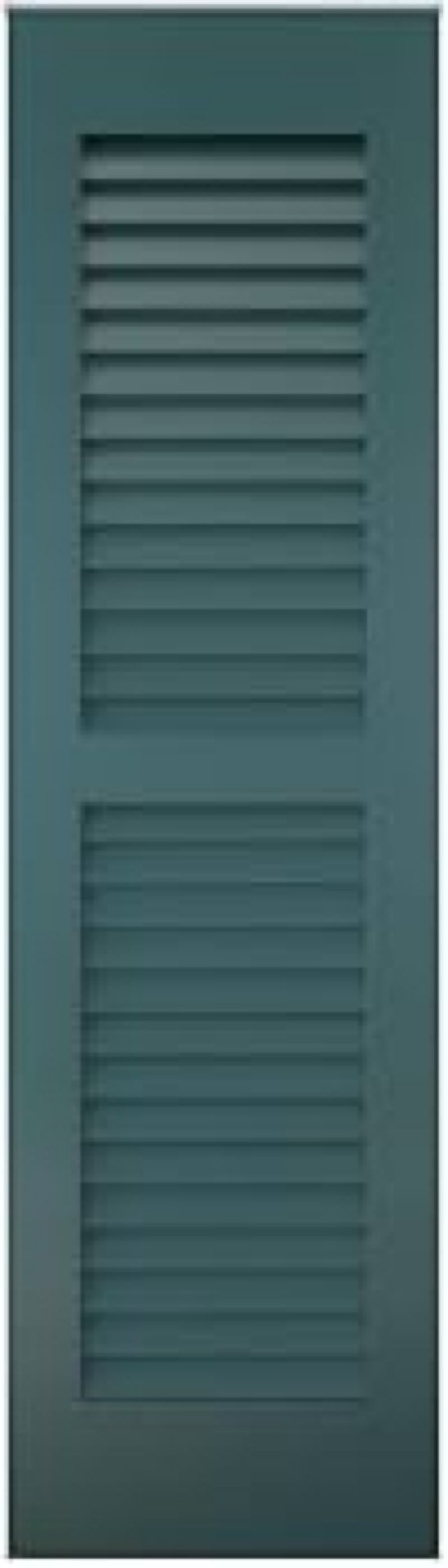 americraft two equal louver exterior real wood shutters (per pair), thermal green 15x51