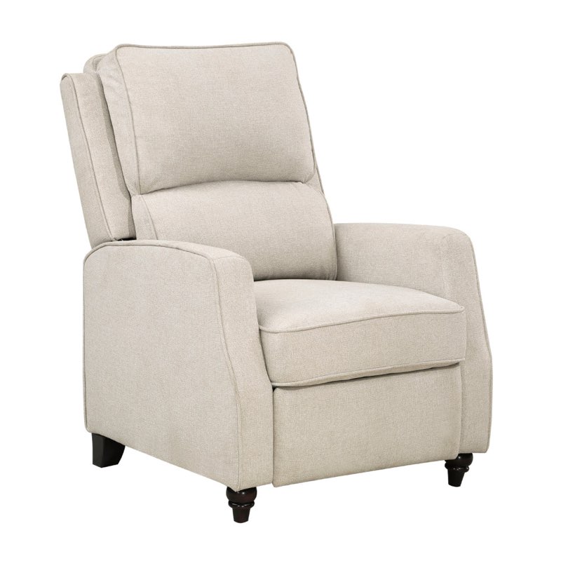 similar to stock photo * Push Back Recliner Chair, Beige Polyester