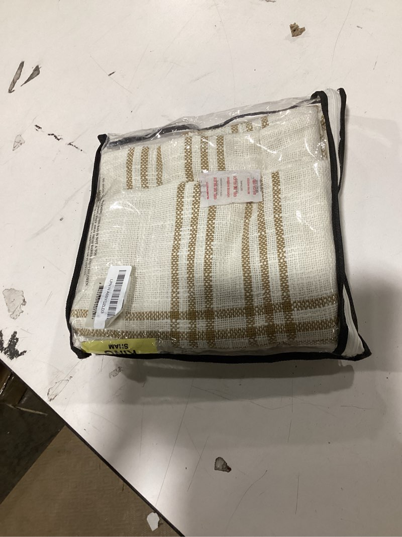 Condition photo showing New/Like New for VHC Brands Plaid King Sham, Wheat, 21x38 King Fabric