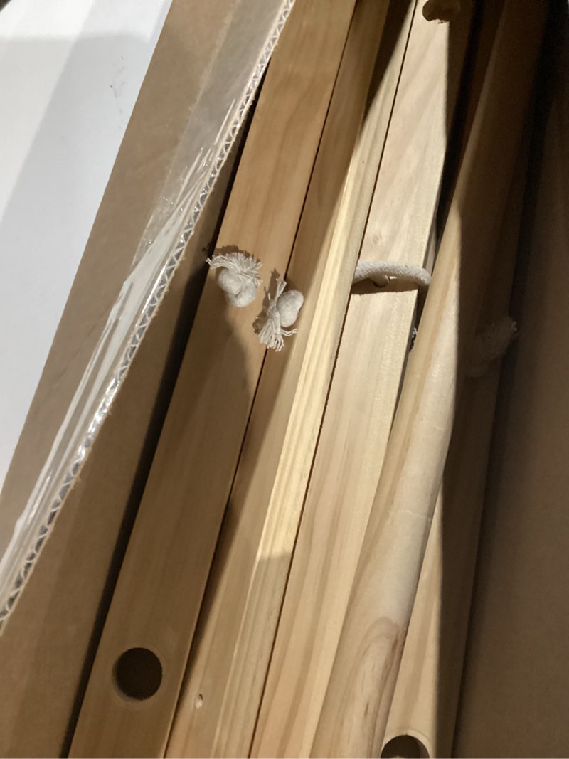 Condition photo showing As Is for little dove Foldable Wooden Play Gym with 6 Toys - Infant Activity Gym for Baby Girls and Boys with Hanging Bar - Montessori Newborn Gift Wood Baby Gym