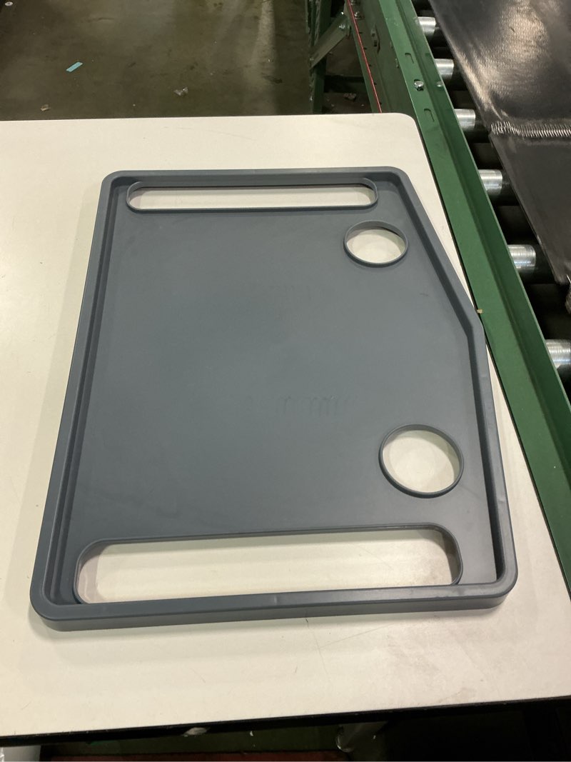 Condition photo showing Good Condition for DMI Walker Tray with 2 Cup Holders, 21 x 16 in Fits Standard Folding Walkers, Gray – Slide-On, Raised Edges