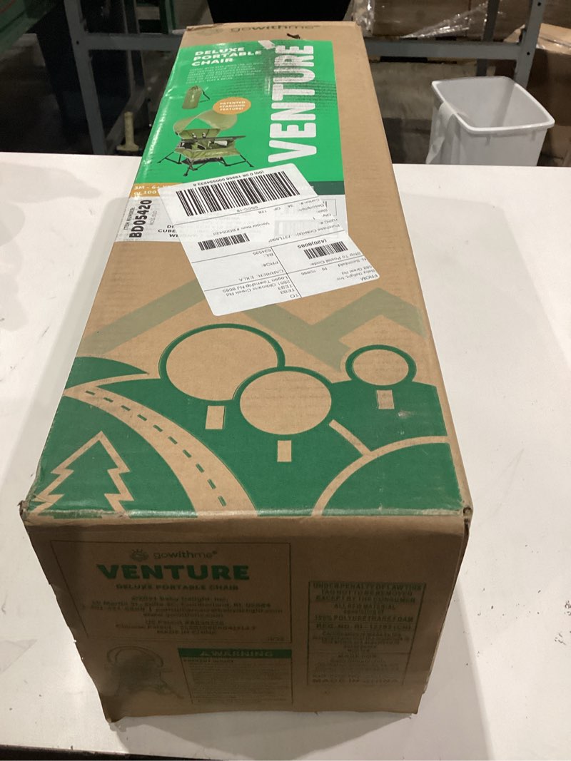 Condition photo showing New/Like New for baby delight go with me venture portable chair | indoor and outdoor | sun canopy | 3 child growth stages | moss bud green moss green