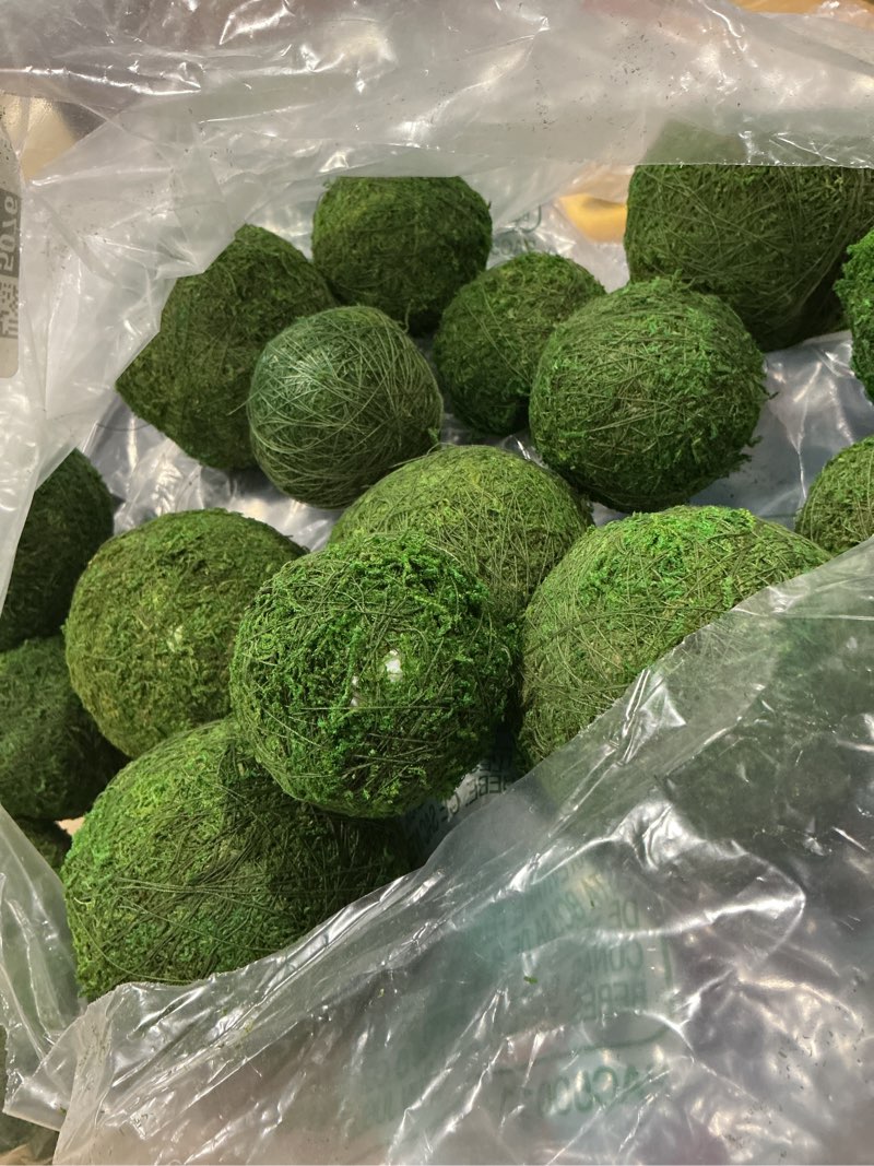 Condition photo showing As Is for amyhill 38 pcs decorative faux moss balls for centerpiece artificial green plant mossy globes dried moss balls bowl filler for vase wedding spring home garden decor chinoiserie party display