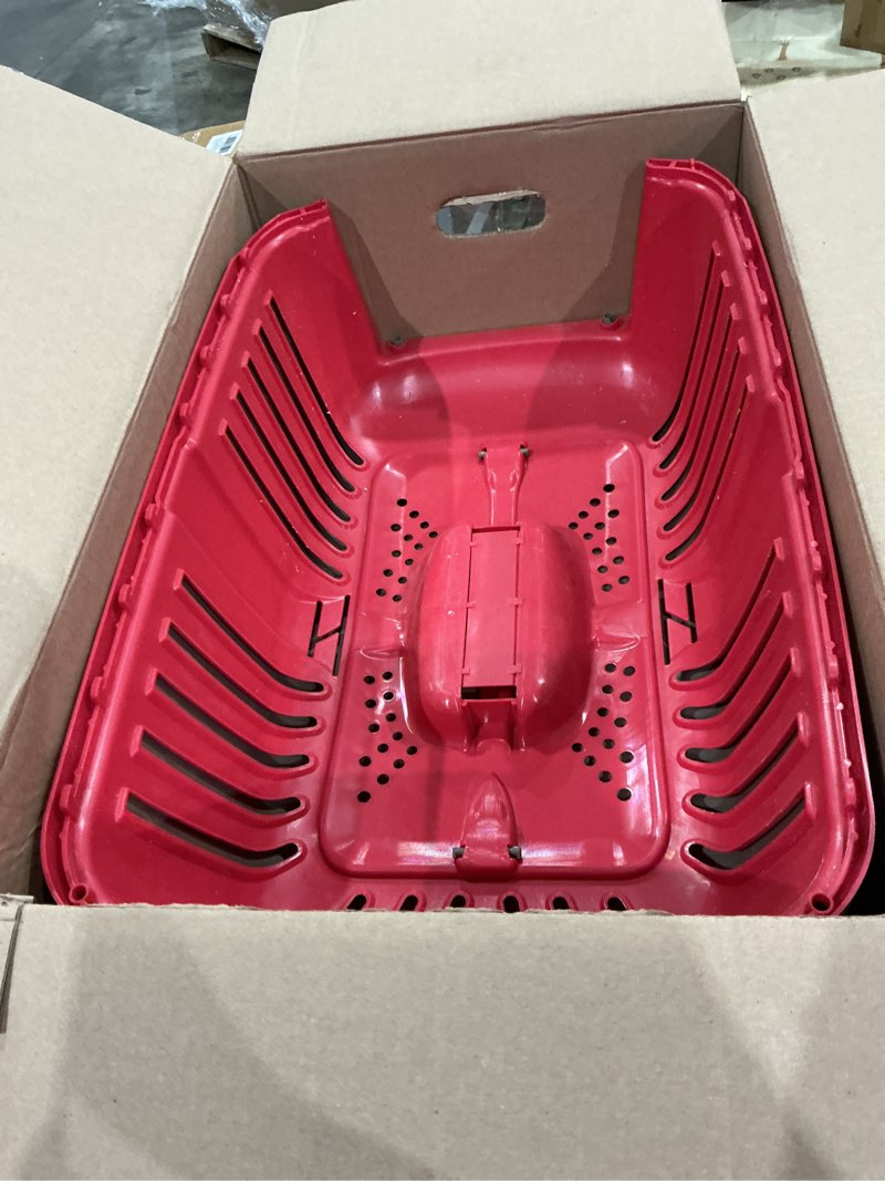 Condition photo showing As Is for midwest homes for pets spree travel carrier – hard-sided dog & cat carrier, small pet travel crate with handle, ventilated design, easy assembly, 24-inch, red red 24 inch