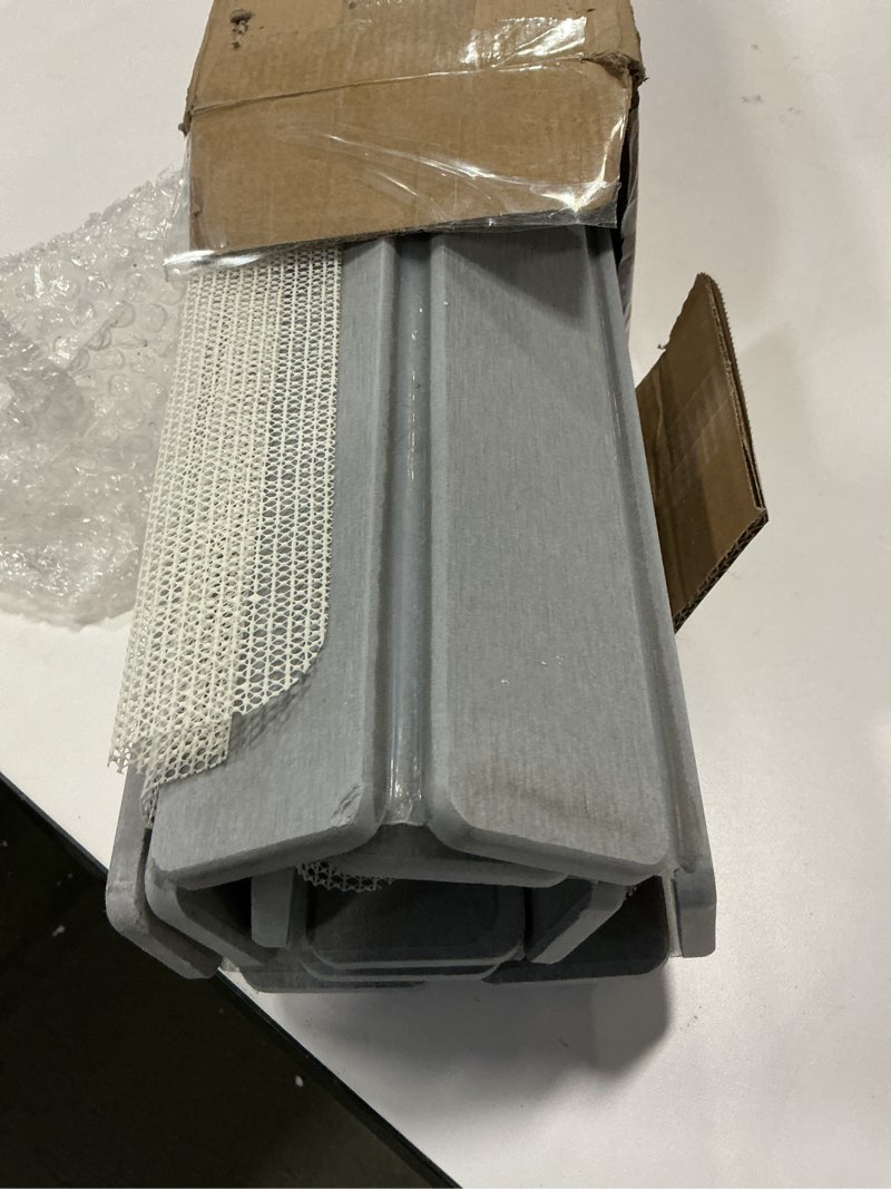 Condition photo showing As Is for Large Stone Bath Mat 31.5 x 19.7in, Quick Dry Stone Drying Mats for Bathroom, Super Absorbent Foldable Bath Stone Mat, Non Slip, Large Diatomaceous Earth Dish Drying Mat for Kitchen Counter Light Gray 31.5" x 19.7" (Rectangular)