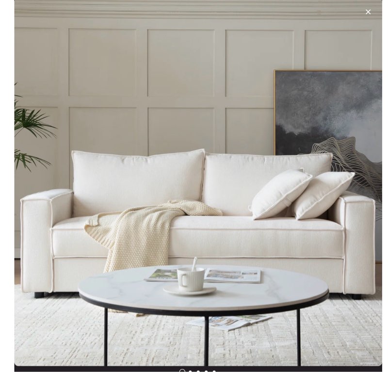 alcantara 3-seater 79.5\" modern upholstered sofa with square armrests and throw pillows 