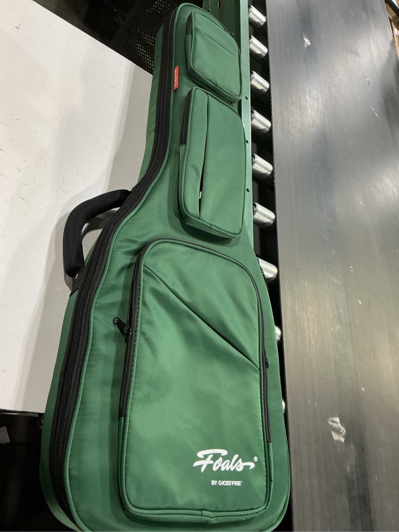 Condition photo showing Good Condition for GHOSTFIRE FOALS Phantom Series Electric Guitar Case Colorful Guitar Gig Bag Super thick with Storage Space (DarkGreen, Electric Guitar) Electric Guitar DarkGreen