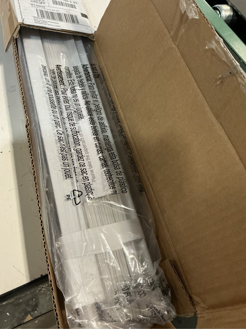 Condition photo showing Good Condition for LazBlinds No Tools No Drill 1" Vinyl Mini Blinds, Cordless Blinds for Windows, Light Filtering Horizontal Window Blinds & Shades, 34 1/2" W x 64" H, White Cordless-white 34 1/2" W x 64" H