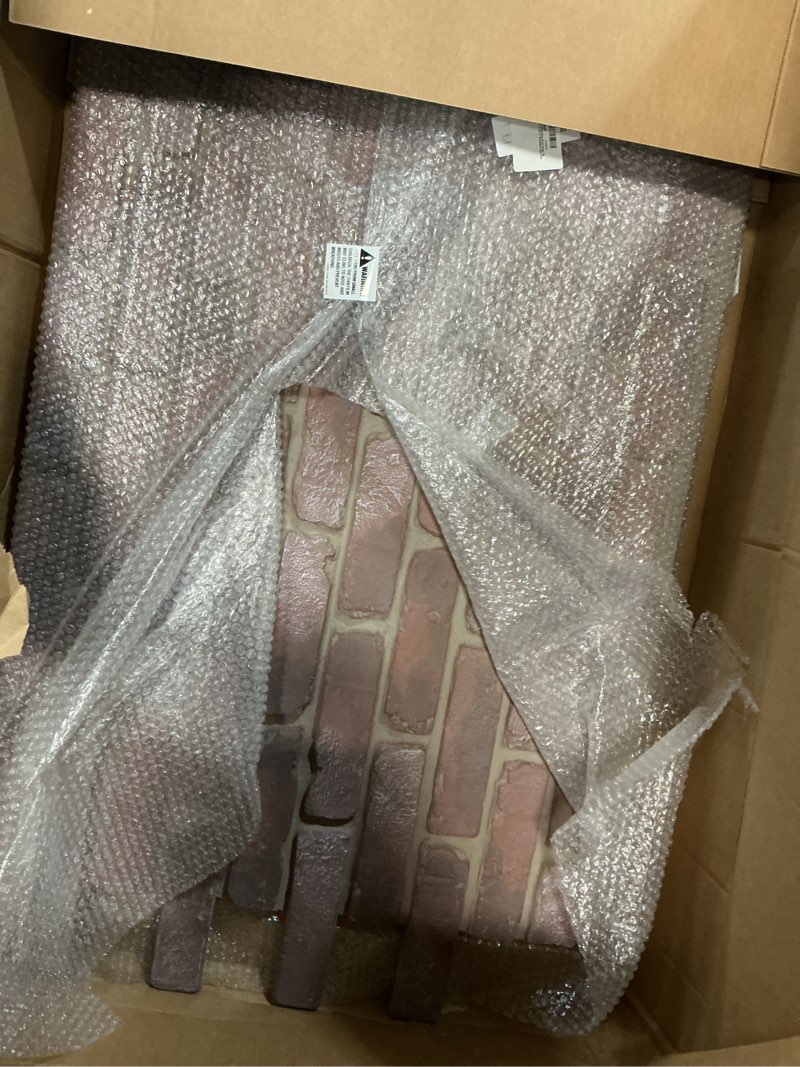 Condition photo showing Good Condition for EverStone Aged Brick Faux Brick Panel, 46 7/8"W x 27"H x 1 1/4"D, Burnished Red Color