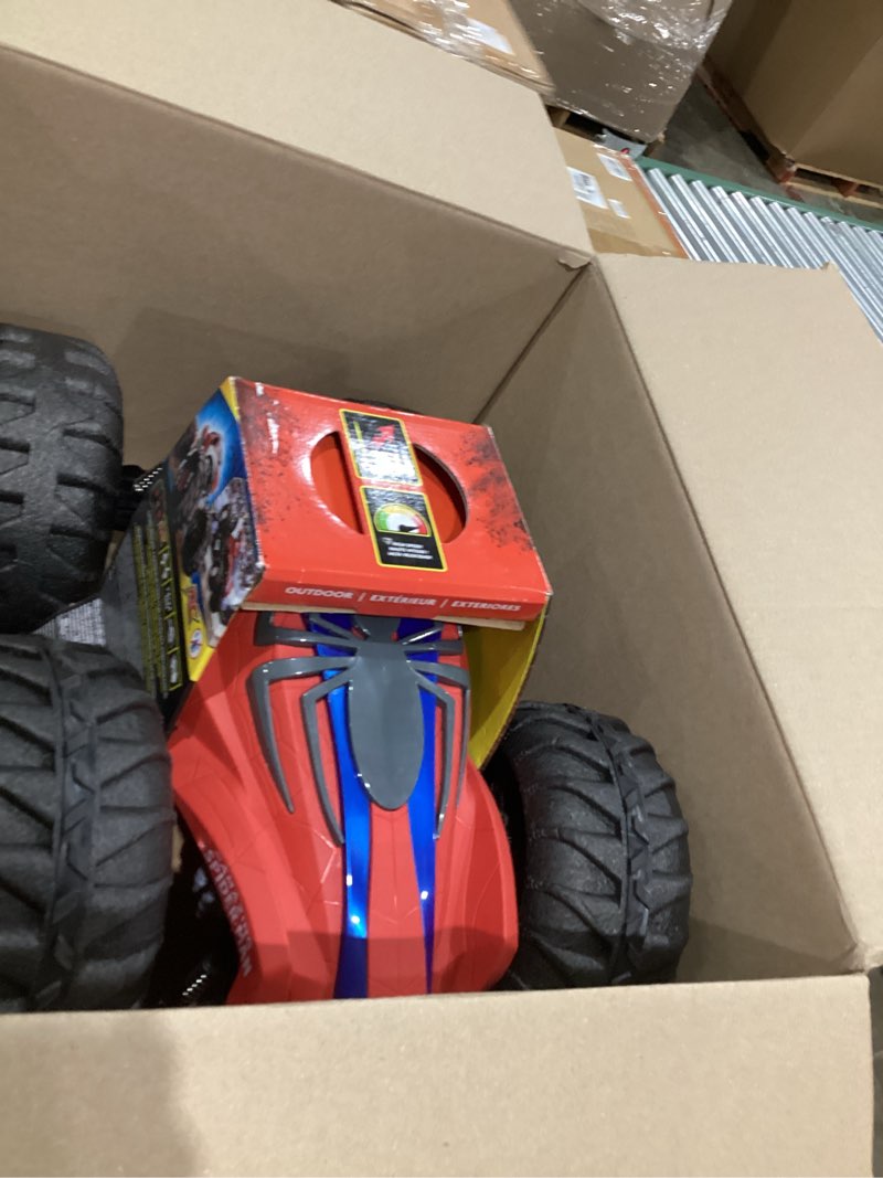 Condition photo showing Good Condition for Monster Jam Marvel Mega Spider-Man RC Monster Truck, All-Terrain, Over 2 Feet Long, 1:6 Scale, Super Hero Kids Toys for Boys and Girls Ages 4 and Up Multicolor