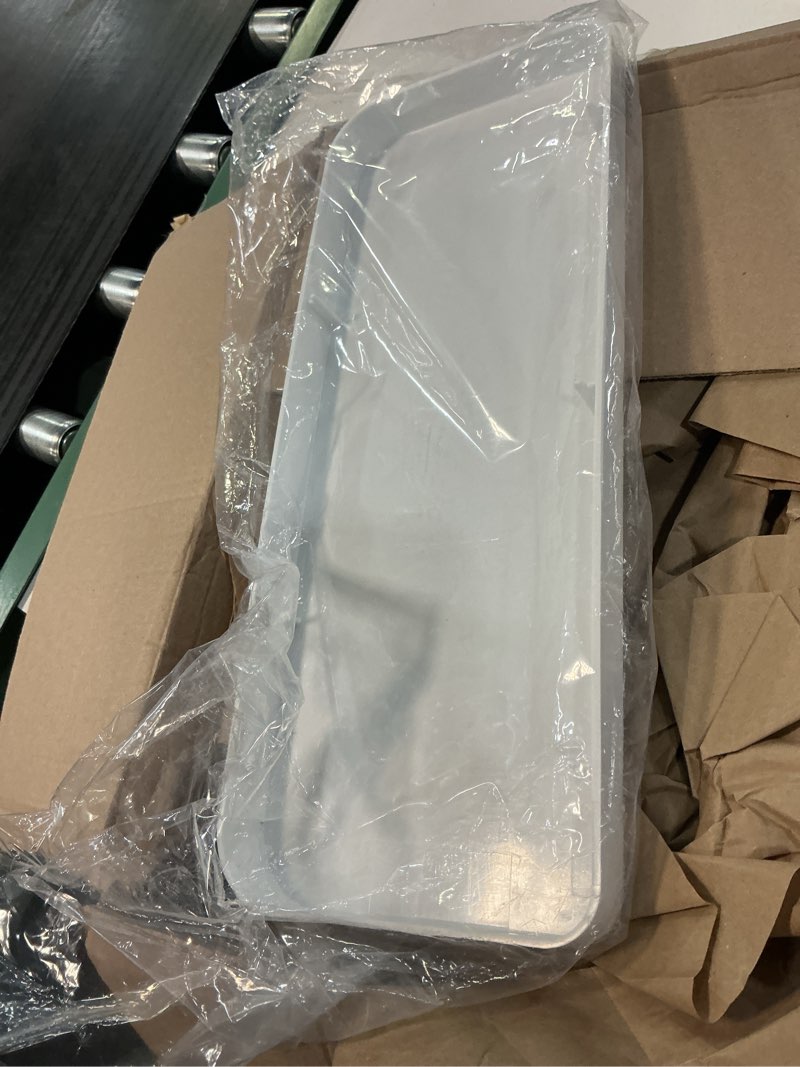 Condition photo showing Good Condition for replacement toilet tank lid - universal fit - white plastic - inside dimensions: 19-1/4" x 6-9/16" - made in usa