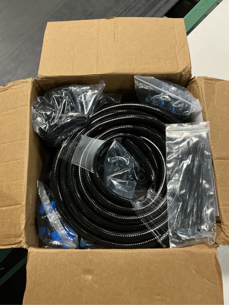 Condition photo showing Good Condition for mixc 230ft quick-connect drip irrigation system kit, automatic garden watering system with 1/4" & 1/2" fast-lock tubing - adjustable nozzles & sprinklers for garden, greenhouse, lawn, potted plants 33ft main tube+197ft 1/4'' tube