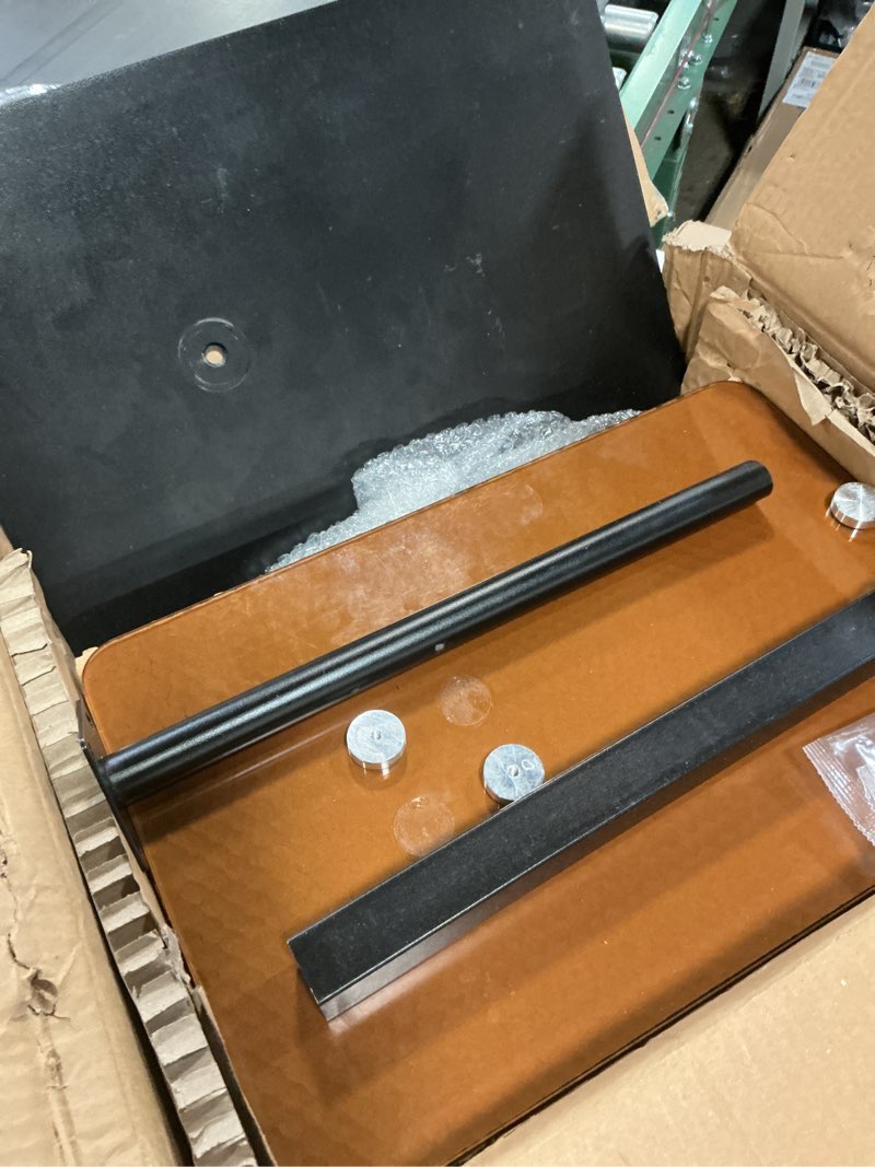 Condition photo showing Good Condition for Glass C Shaped End Table Adjustable Height, Metal Base C Shaped Side Table for Sofa/Bed, 360°Swivel Couch Tables That Slide Under, Small Clear Coffee Table for Bedroom Living Room (Glass)