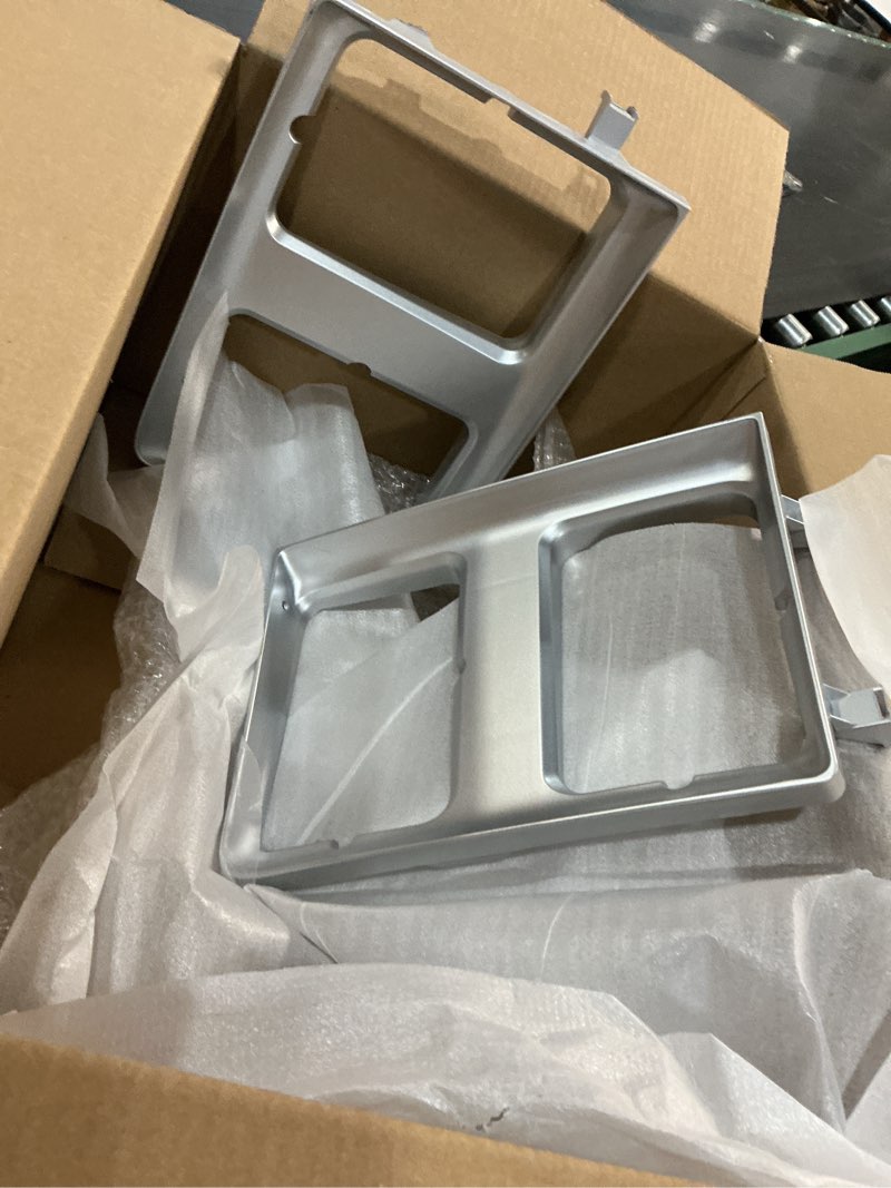 Condition photo showing Good Condition for hecasa pair headlight bezel compatible with 1985-1988 chevy chevrolet gmc c/k/r/v series truck blazer jimmy replacement for gm2512126 gm2513126 headlamp trim cover silver driver & passenger side