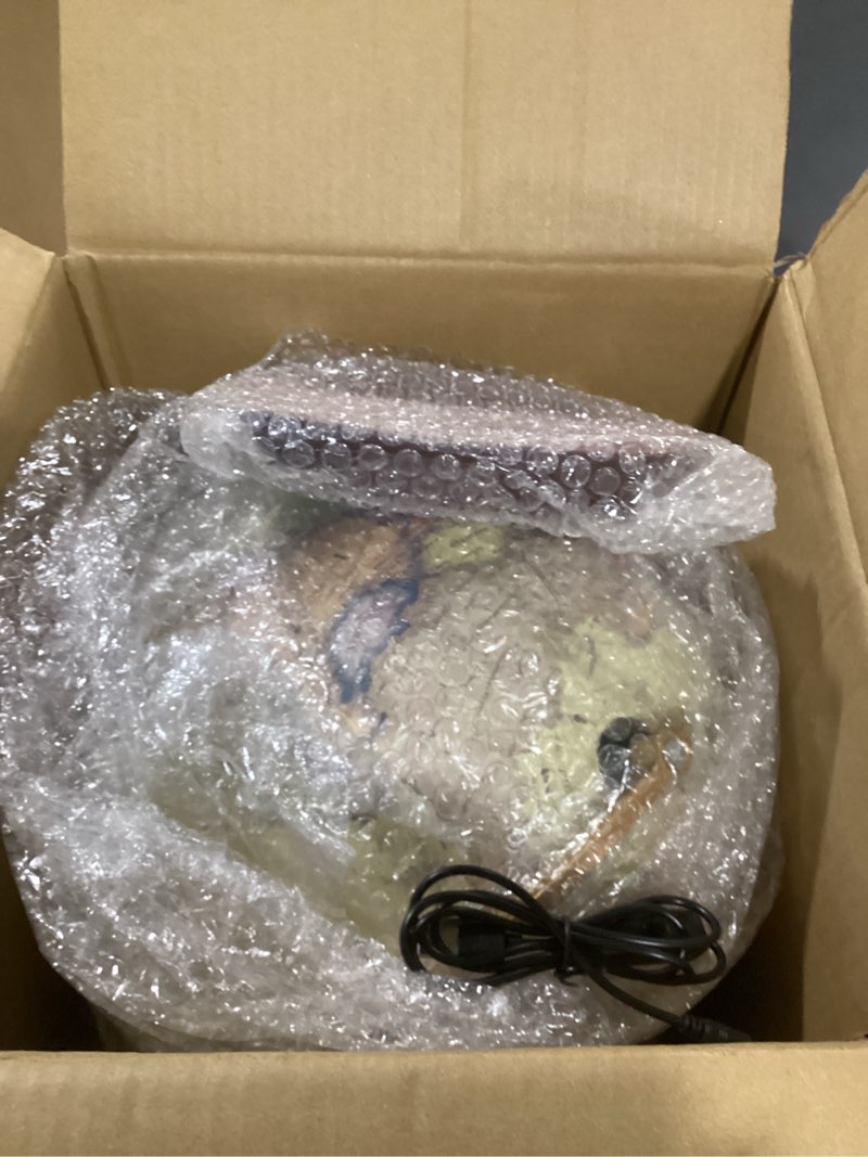 Condition photo showing Good Condition for Amylove 13'' Illuminated World Globe for Adults 720°/360° Rotation Rewritable Light Up Globe with Stand World Map for Interactive Learning Light with Base Lamp LED Decor(Wood,Vintage) Vintage Wood