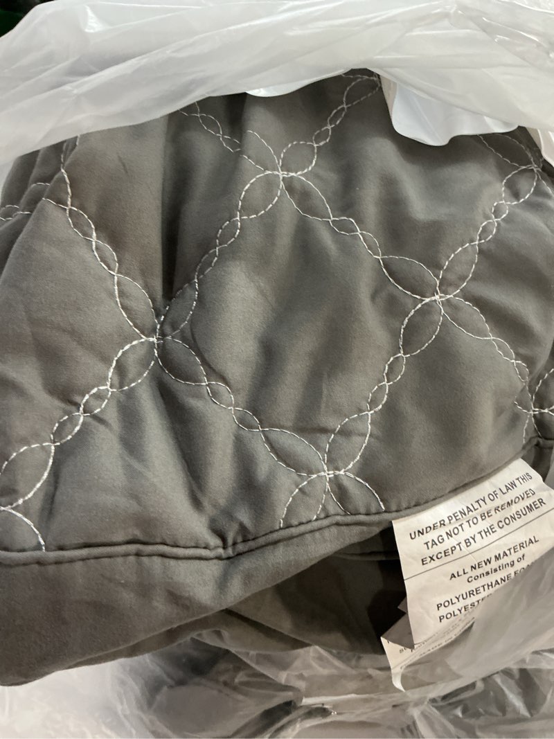 Condition photo showing As Is for decroom memory foam body pillow for adults, ultra-soft full body pillow with diamond quilted cover, support for side sleepers - machine washable, 20x54 inch, dark gray