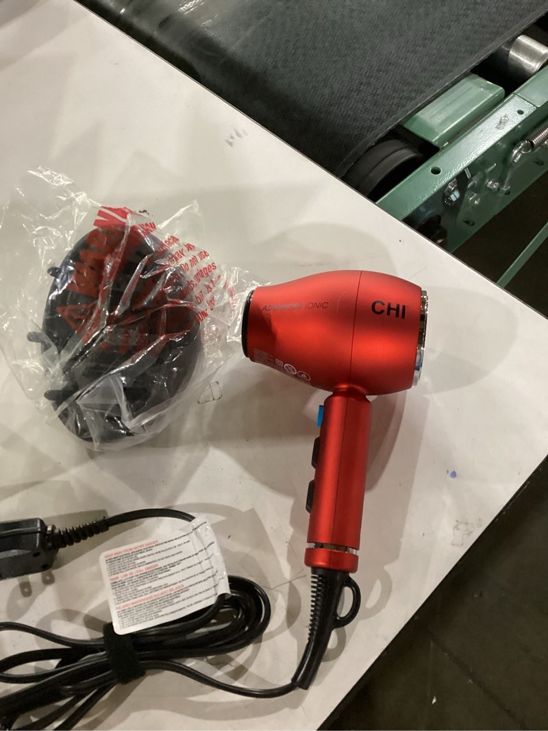 Condition photo showing Good Condition for chi 1875 series advanced ionic compact hair dryer, blow dryer for ultra-fast hair drying, reduces frizz & increases shine, 3 heat + 2 speed settings