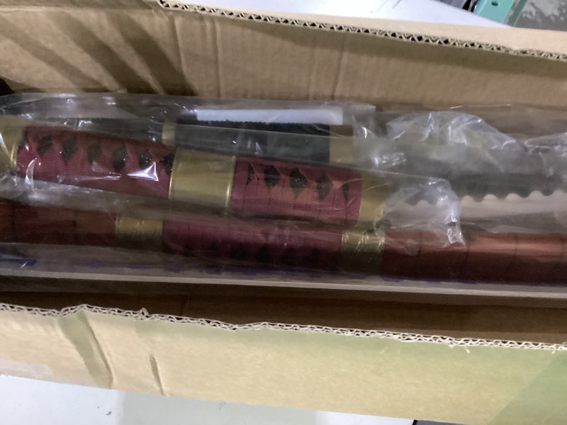Condition photo showing New/Like New for cold blade toy sword - 41 inches toy katana replica with holster belt and display stand - sword with authentic design 3 piece-kitetsu+yubashiri+wado ichimonji